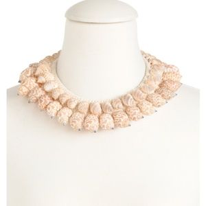 NWT Anthropologie Macrame Shell Bib Necklace